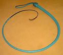 4ft Teal 12 plait Signal whip with 2tone Box Pattern Knot A